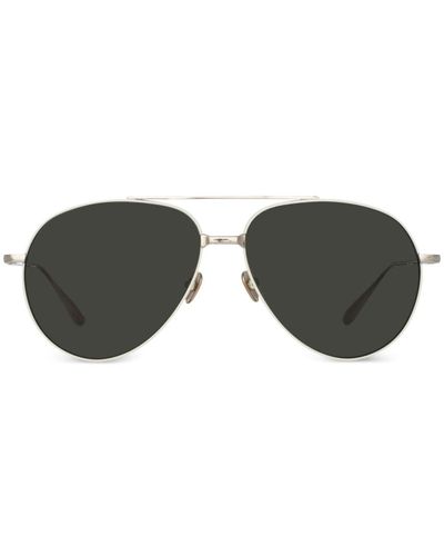 Linda Farrow Marcelo Pilot-frame Sunglasses - Black