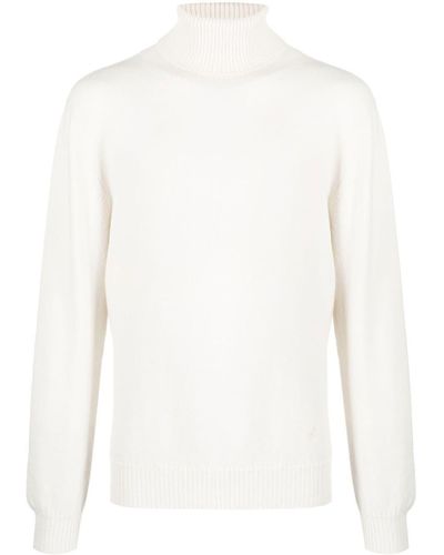 Barrie Turtle Neck Cashmere Sweater - White