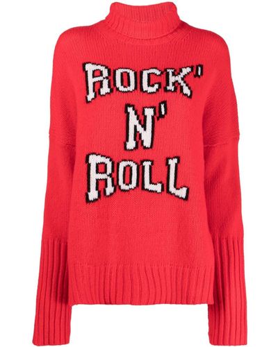 Zadig & Voltaire Alma Intarsia-knit Wool Sweater - Red