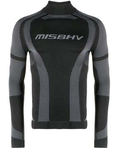 MISBHV Logo-print Compression Top - Black