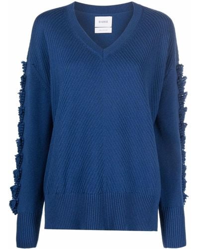 Barrie Ribbed-knit Cashmere Sweater - Blue
