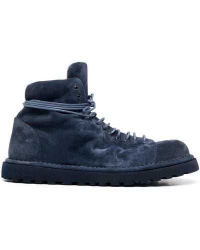 Marsèll Lace-up Suede Boots - Blue