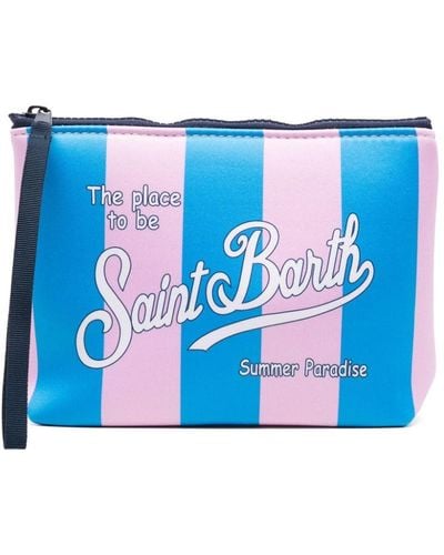 Mc2 Saint Barth Aline Striped Wash Bag - Blauw