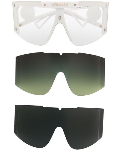 Versace Gafas de sol con motivo Medusa - Blanco