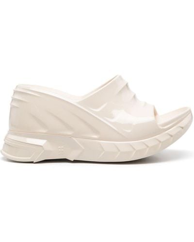 Givenchy Marshmallow Rubber Wedge Sandals - Natural