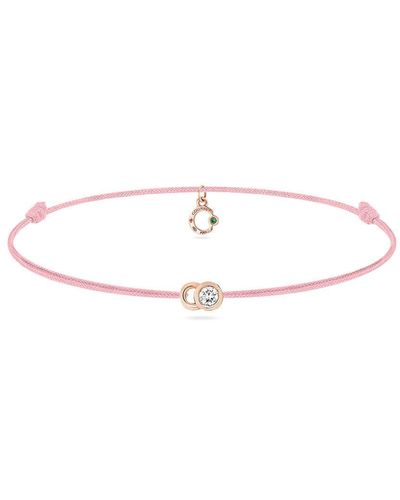 COURBET 18kt Recycled Rose Gold Laboratory-grown Diamond Let's Commit Bracelet - White