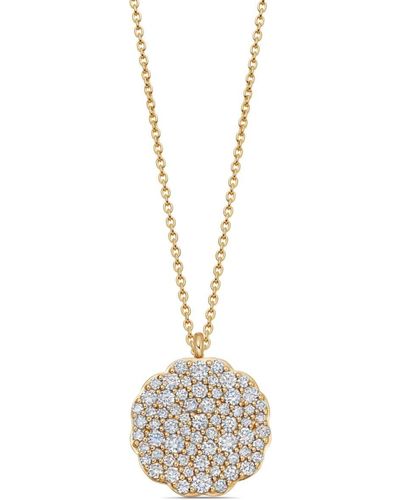 Astley Clarke 14kt Yellow Gold Asteri Diamond Locket Necklace - White