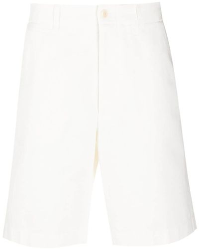 Gucci Short de dril de algodón con parche - Blanco