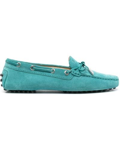 Tod's Gommino Driving Suede Loafers - Green