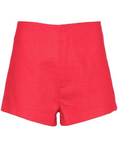 Musier Paris Soline Linen Shorts - Red