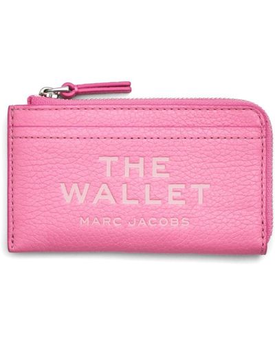 Marc Jacobs The Leather Portemonnee Met Rits - Roze