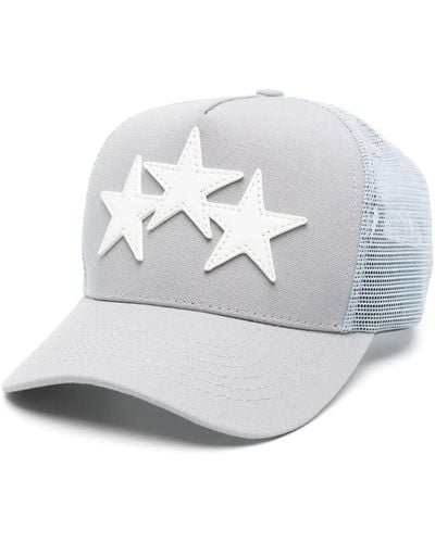 Amiri Three Star Cotton Trucker Hat - Gray