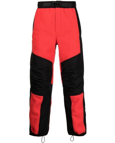 Alexander Wang Pantalones de chándal a paneles - Rojo