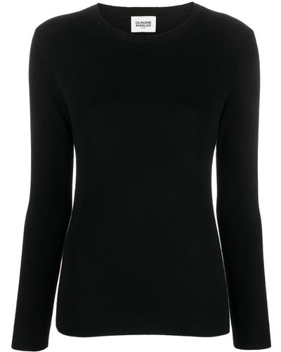 Claudie Pierlot Pullover mit rundem Ausschnitt - Schwarz