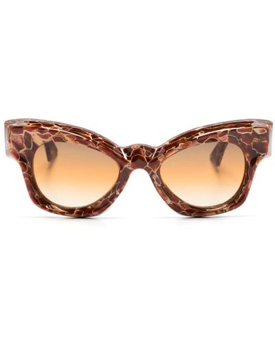 Marni Magneticus Butterfly-frame Sunglasses - Natural