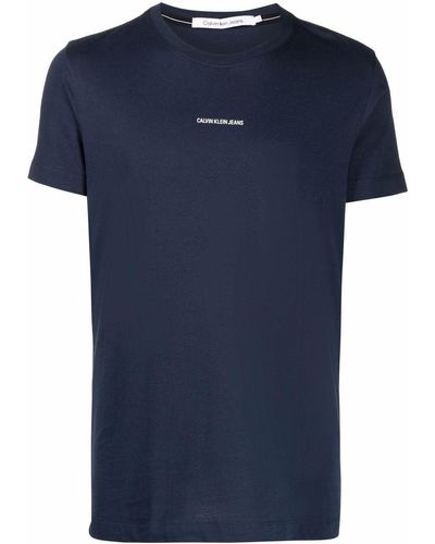 Calvin Klein Camiseta con logo estampado - Azul