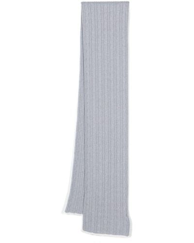 Eleventy Cable-knit Cashmere Scarf - White