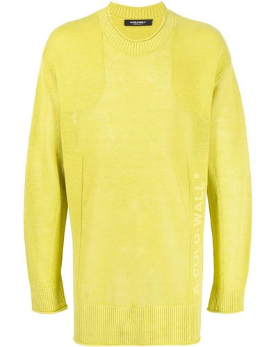 A_COLD_WALL* Transparency Crewneck Jumper - Yellow