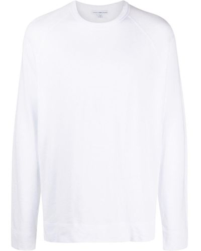 James Perse Sweatshirt aus Vintage-Fleece - Weiß