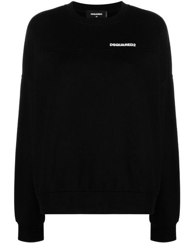 DSquared² Logo-print Crew-neck Sweatshirt - Black