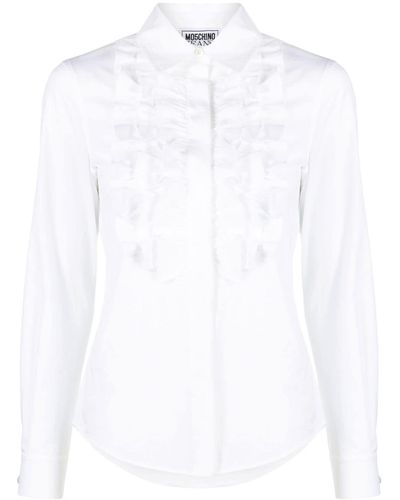 Moschino Jeans ラッフル シャツ - ホワイト