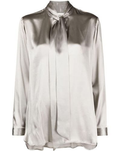 P.A.R.O.S.H. Blusa con arricciatura Stella - Grigio