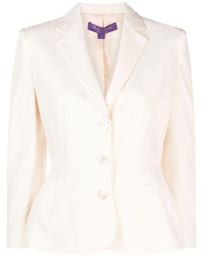 Ralph Lauren Collection Elitsa' Blazer mit Satin-Finish - Weiß