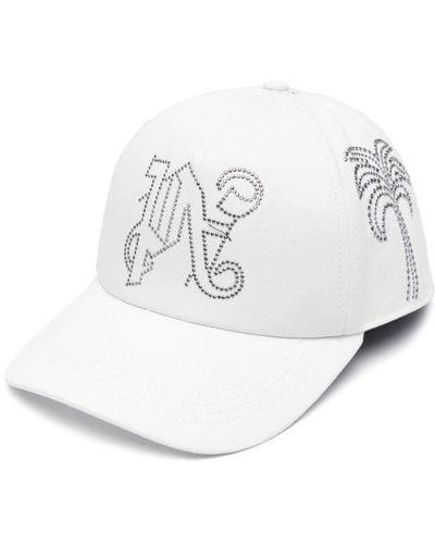 Palm Angels Cappello da baseball Milano con borchie - Bianco