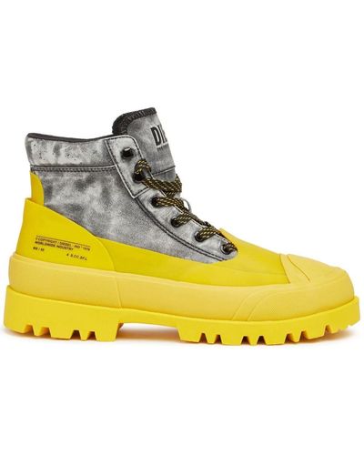 DIESEL D-hiko X Lace-up Boots - Yellow