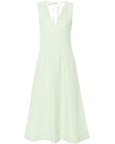 Bottega Veneta Sleeveless Cotton Midi Dress - Green
