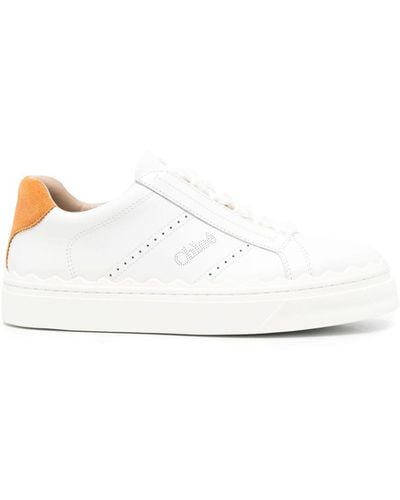 Chloé Lauren Leren Sneakers - Wit