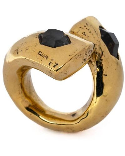 Parts Of 4 Gedraaide Ring Met Diamant - Metallic