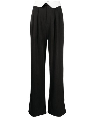 Reformation Pantalon de tailleur à coupe droite - Noir