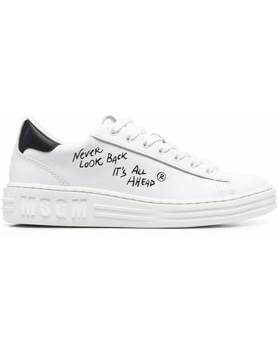 MSGM Iconic Cupsole Low-top Sneakers - White