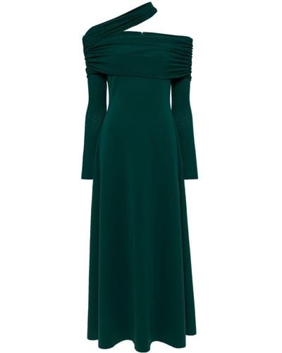 Chats by C.Dam Neck-strap Jersey Maxi Dress - Green