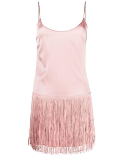 Gilda & Pearl High Society Fringe-edge Slip Dress - Pink