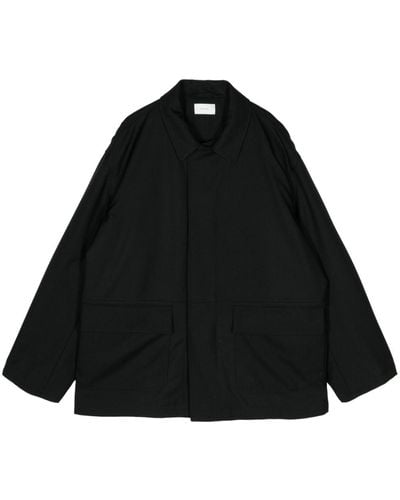 The Row Frankino wool shirt jacket - Noir