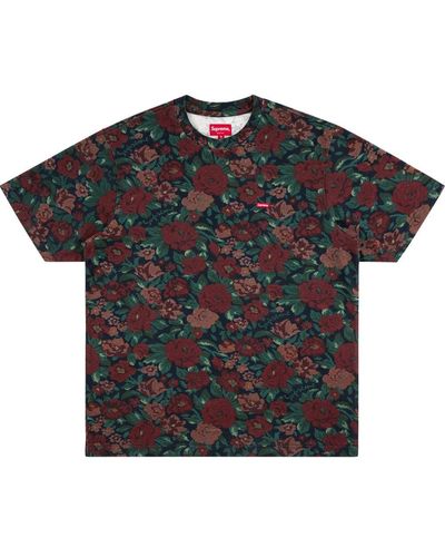 Supreme Small Box Floral-motif T-shirt - Red