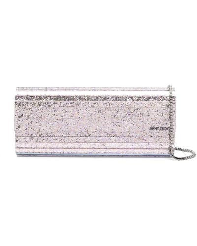 Jimmy Choo Sweetie Glitter-detailing Clutch - Pink