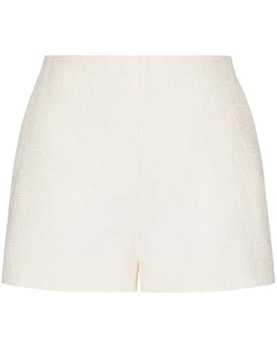 Valentino Garavani Toile Iconographe Crepe Couture Shorts - Weiß