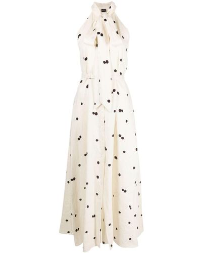 Aspesi Sleeveless Linen Long Dress - White