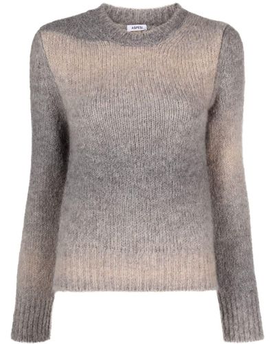 Aspesi Ombré-effect Alpaca-blend Sweater - Grey