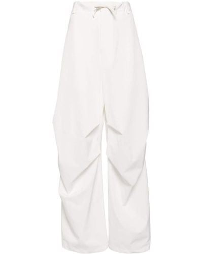 MM6 by Maison Martin Margiela Wide-leg Twill Trousers - White