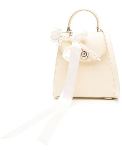 Simone Rocha Valentine Beaded Crossbody Bag - White