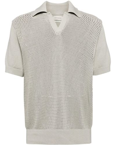 Oliver Spencer Oli Organic Cotton Polo Shirt - Grey