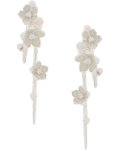 Shaun Leane Cherry Blossom Hook Earrings - Metallic