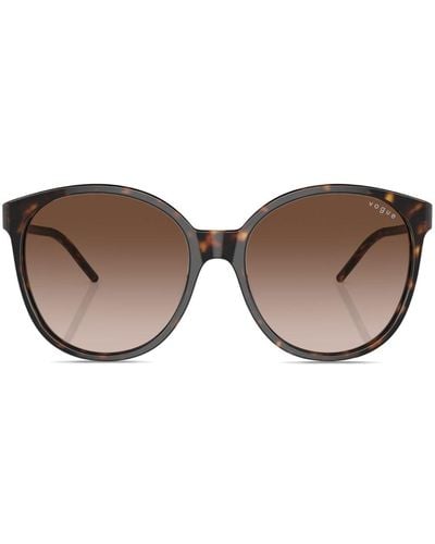 Vogue Eyewear Oversize-frame Logo-print Sunglasses - Brown