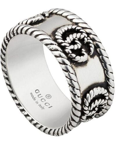 Gucci Sterling Silver GG Marmont Ring - Multicolour