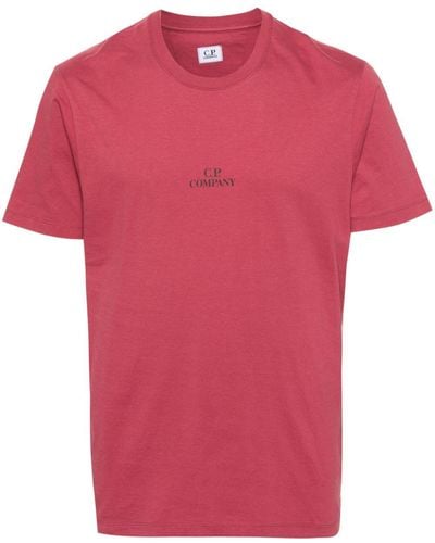C.P. Company Logo-print cotton T-shirt - Rosa