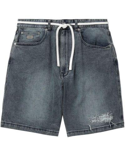 Izzue Jeans-Shorts im Distressed-Look - Grau